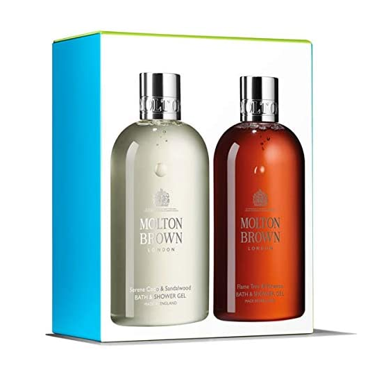 单件免邮，Molton Brown 摩顿布朗 可可檀香+火焰树沐浴露套装 300ml*2瓶207.25元