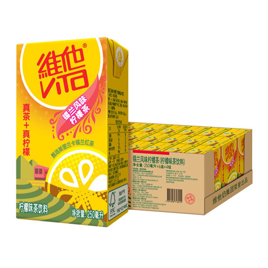 ViTa 維他 锡兰柠檬茶饮料 250ml*24盒*3箱94.79元（31.6元/箱）
