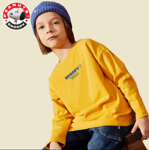 peanuts 史努比 男/女童2020新款纯棉长袖T恤 多色19.9元包邮（需领券）