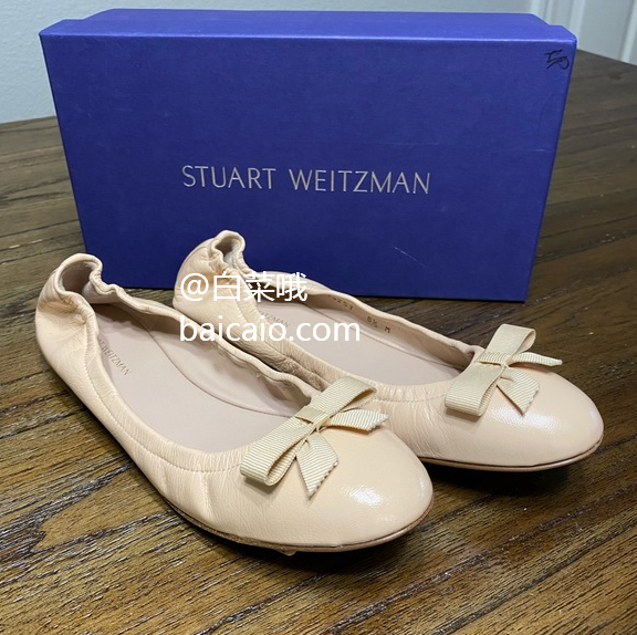 码全，Stuart Weitzman 斯图尔特·韦茨曼 RAVEN 女蝴蝶结芭蕾舞平底鞋新低845.02元包邮（1件5折）