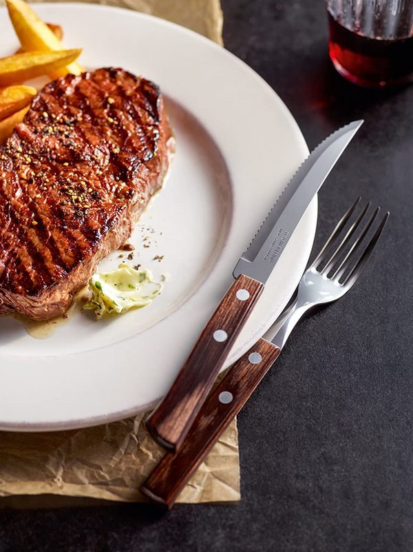 美洲百年厨具品牌，Tramontina 查蒙蒂纳 巴西产 牛排刀叉餐具8件套新低147.98元