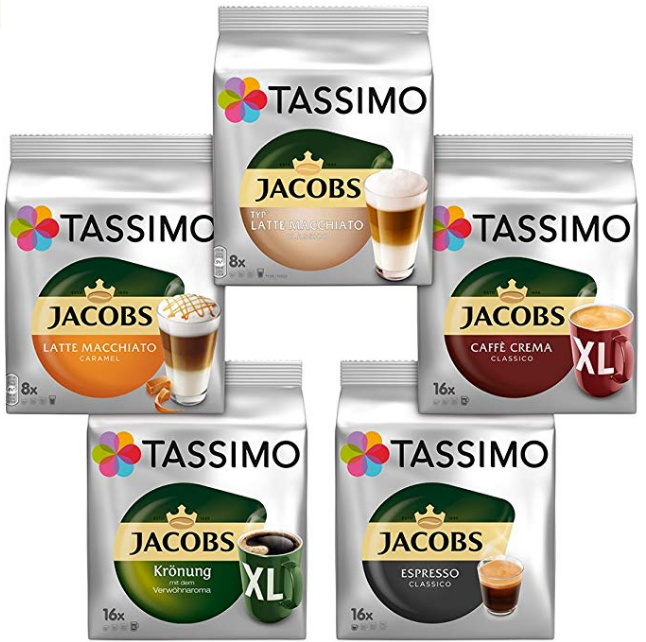 Tassimo 什锦胶囊咖啡组合 5袋（共64个）折后190.04元（3件92折）
