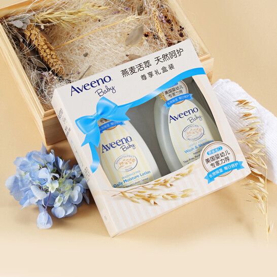 Aveeno 艾维诺 婴儿洗发沐浴二合一+每日倍护润肤乳 354ml*2瓶*2件162.5包邮（81.25元/套）