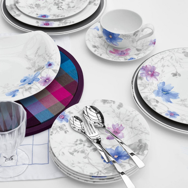 Villeroy & Boch 德国唯宝 Mariefleur 紫色迷情（灰）系列 陶瓷杯碟18件套 10-4104-7125898.01元