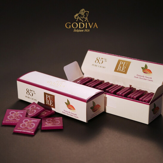 GODIVA 歌帝梵 Pure系列85%浓醇健康黑巧克力 21片*2198.4元包邮（新低99.2元/件）