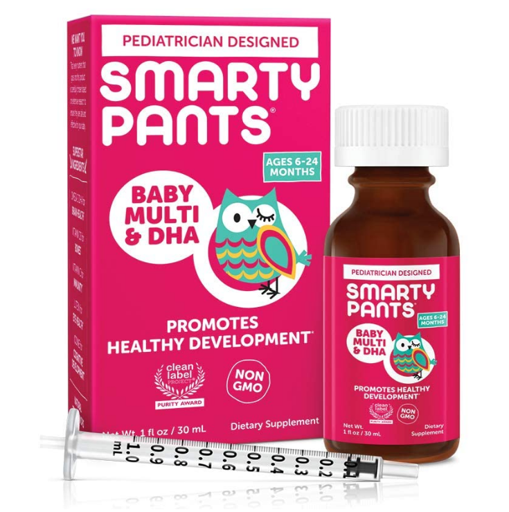 SmartyPants 婴幼儿综合复合维生素DHA滴剂30mL64元（可3件95折）