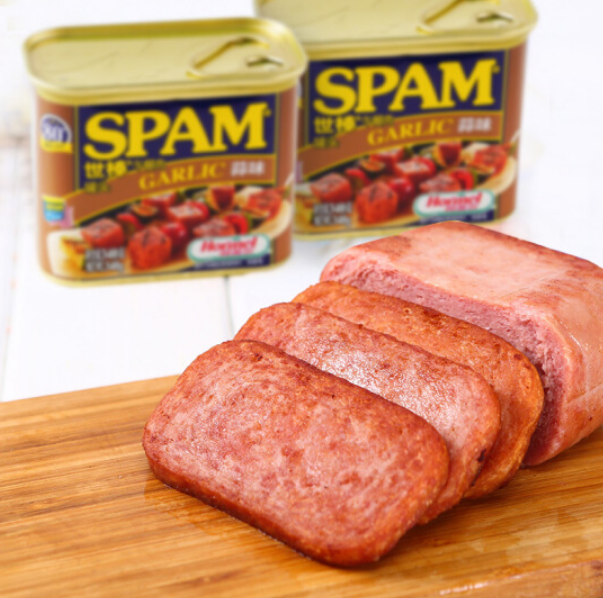SPAM 世棒 蒜香味午餐肉罐头 340g*8件99.6元包邮（12.45元/件）