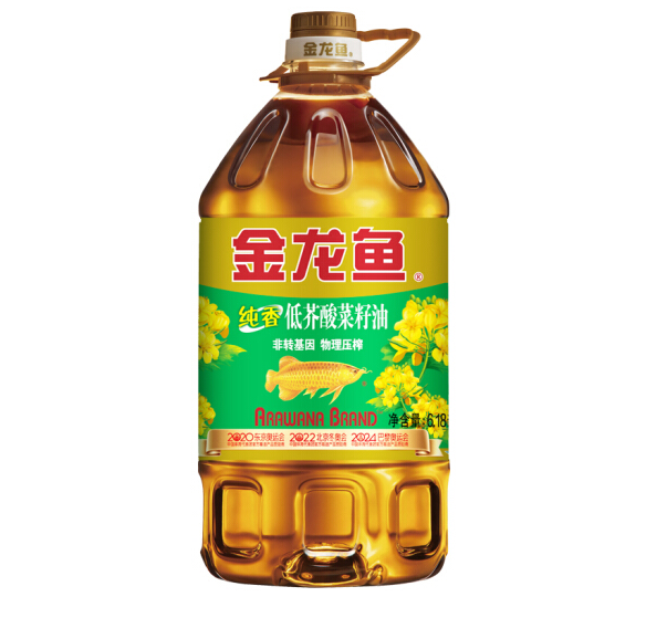 金龙鱼 特香低芥酸菜籽油 6.18L *3件+凑单品176.03元（58.68元/件）