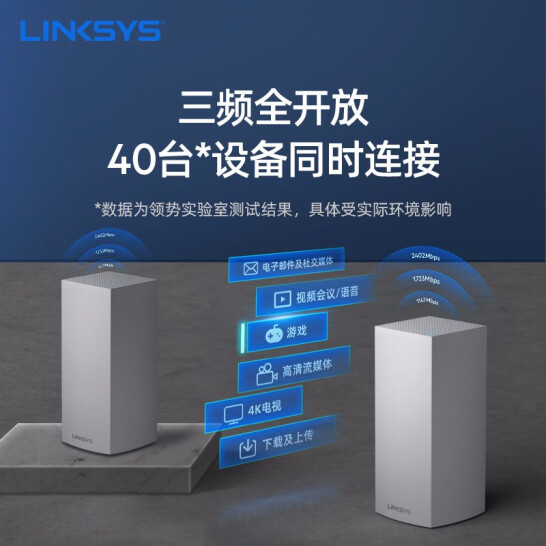LINKSYS 领势 Velop MX4200 4200M WiFi 6 分布式路由器1169元包邮