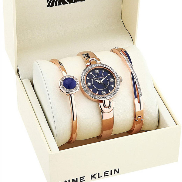 Anne Klein 安妮克莱因 AK/3574NRST 女式施华洛世奇水晶手表手镯套装246.81元