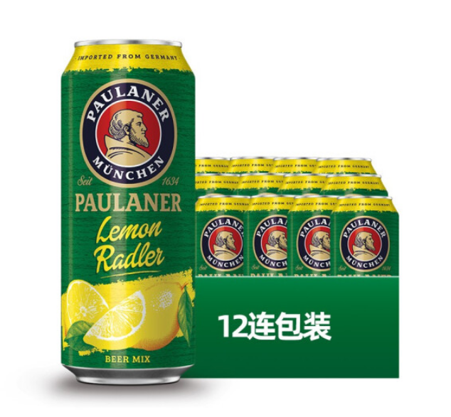 PAULANER 保拉纳 柠檬拉德乐啤酒 500ml*12罐 *2件117.8元（合58.9元/件）