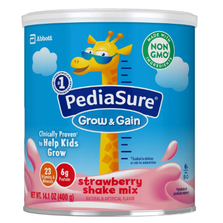 美国雅培 PediaSure 小安素助成长婴幼儿营养奶粉 草莓味 400g*3罐新低149.72元