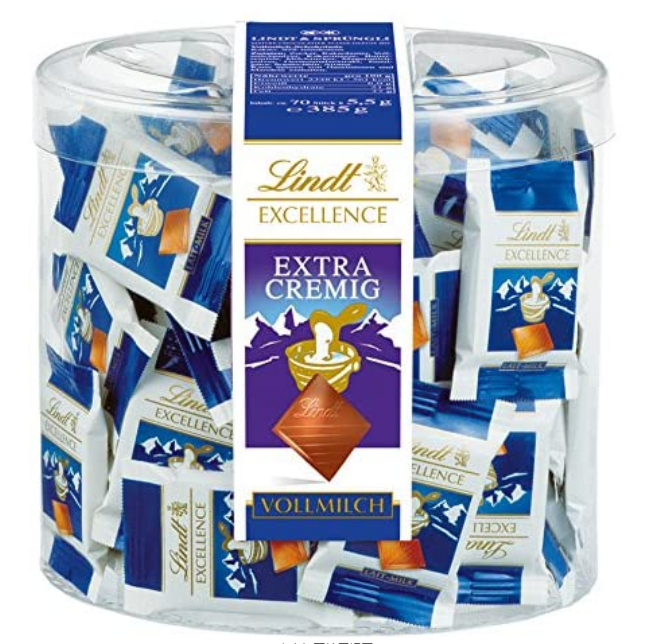 Lindt 瑞士莲 Excellence 迷你牛奶巧克力 385g99.46元