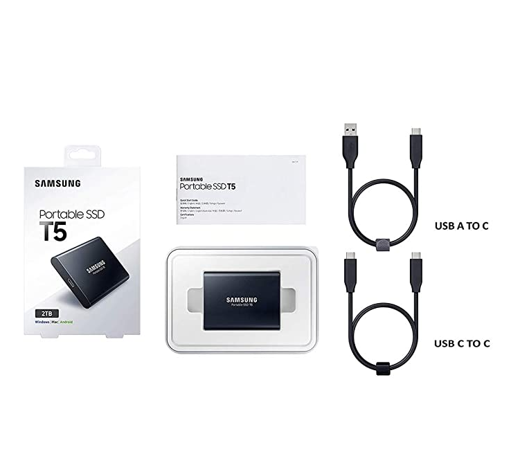 Samsung 三星 Portable SSD T5 移动固态硬盘2TB新低1182.9元