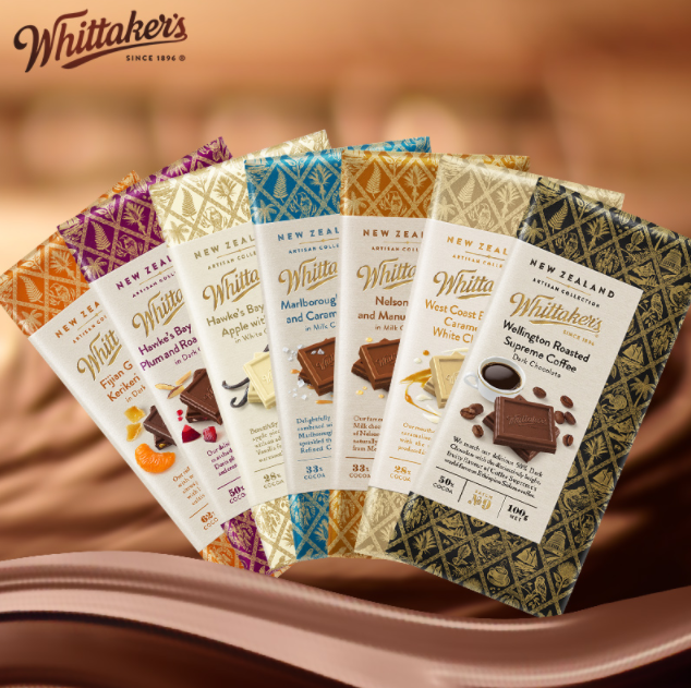 临期低价，新西兰进口 Whittaker's 惠特克 水果坚果巧克力大板块 100g*2件新低19.9元包邮（双重优惠）