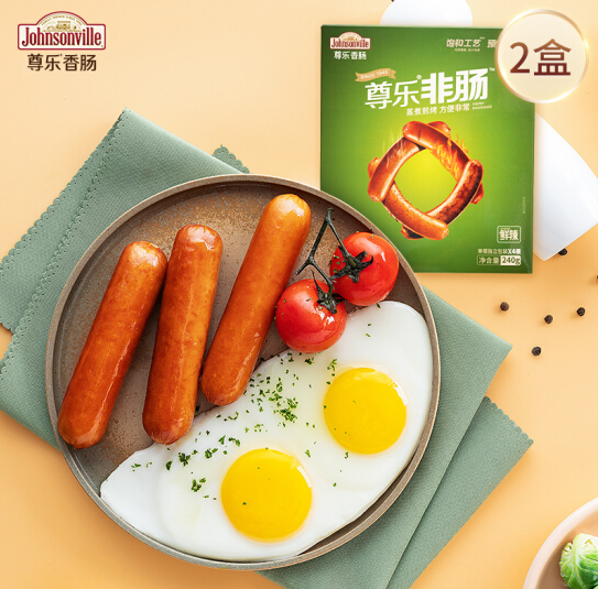 Johnsonville 尊乐 非肠鲜辣味烤肠 240g*2盒*4件119.2元包邮（合29.8元/件）