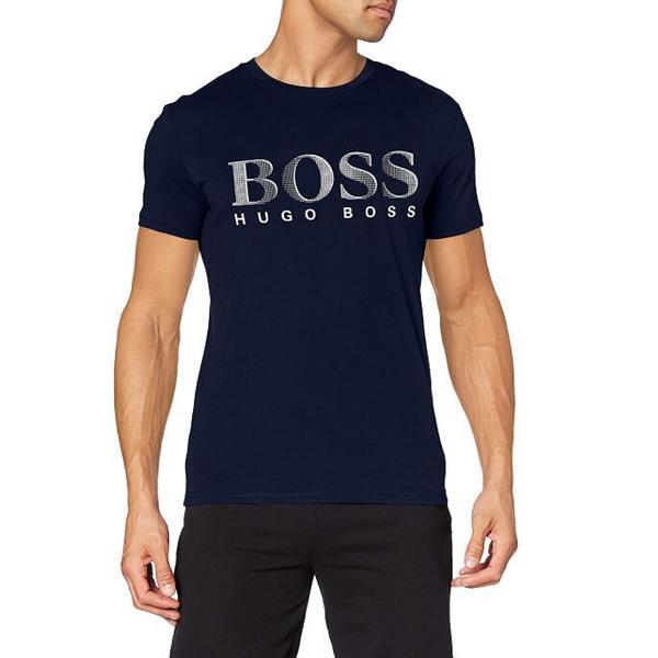HUGO BOSS 雨果·博斯 男士2021春夏新款印花徽标短袖T恤 50412363新低181.23元（天猫770元）