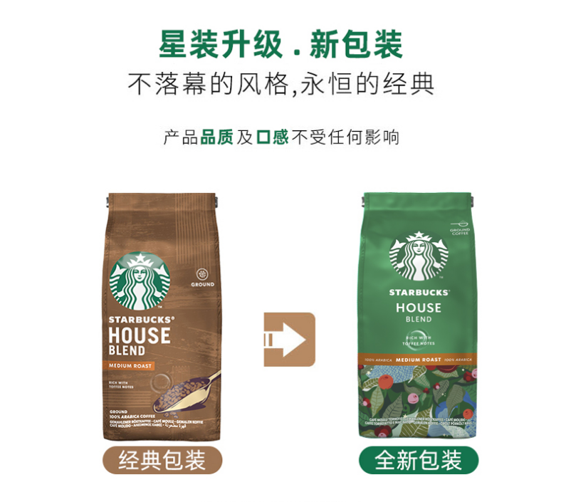 Starbucks 星巴克 House Blend 特选综合研磨咖啡粉（中度烘焙）200g36.35元包邮包税（双重优惠）