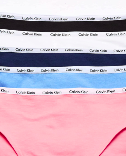 Calvin Klein 卡尔文·克莱恩 女士弹力棉经典三角内裤 5条装 L码131元