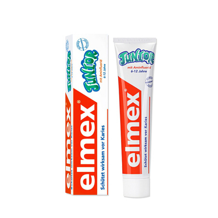 Elmex 6-12岁儿童洁齿防龋齿牙膏 75ml*2支66.24元