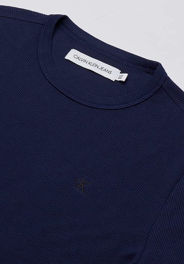 Calvin Klein 卡尔文·克莱恩 男士华夫格短袖T恤 41VM206新低51.18元（1件92折）