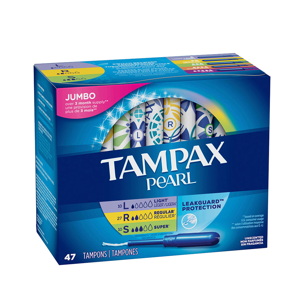 Tampax 丹碧丝 珍珠系列 塑胶导管卫生棉条 混合装47支*2件157.82元包邮包税（78.91元/盒）