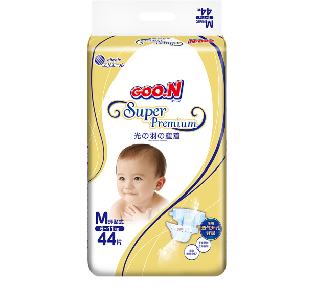 GOO.N 大王 光羽系列 婴儿纸尿裤 M44片*3件+凑单品360.04元包邮（合115.93元/件）