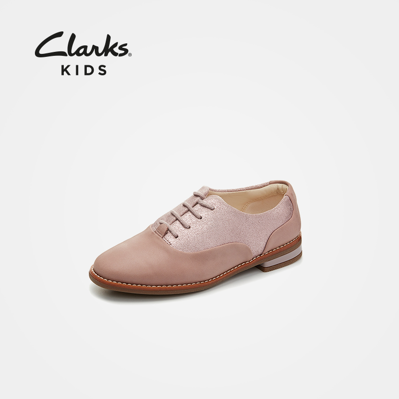 Clarks 其乐 Drew Wow 女童系带英伦风皮鞋 2色99元包邮（需领券）