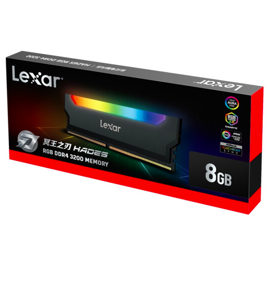 Lexar 雷克沙 冥王之刃 DDR4 3200 RGB内存条 8GB389元包邮