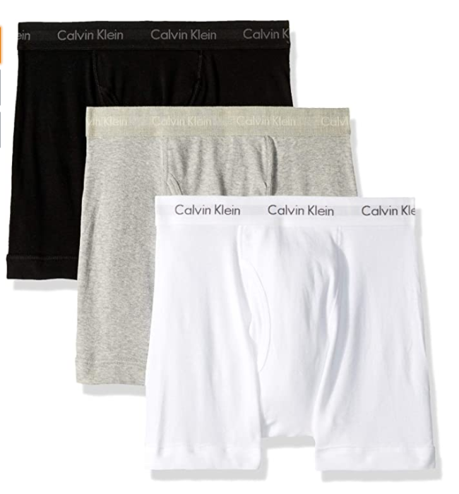 Calvin Klein 卡尔文·克莱恩 男士经典棉质平角内裤 3条装124.91元