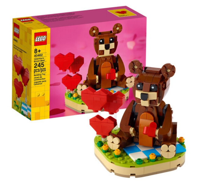 LEGO 乐高 方头仔系列 40462 情人节爱心棕熊78元包邮（需领券）
