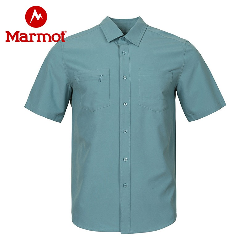 2021新款，Marmot 土拨鼠 Northgate Peak SS 男士休闲透气短袖衬衫 E41421259元包邮（需领券）
