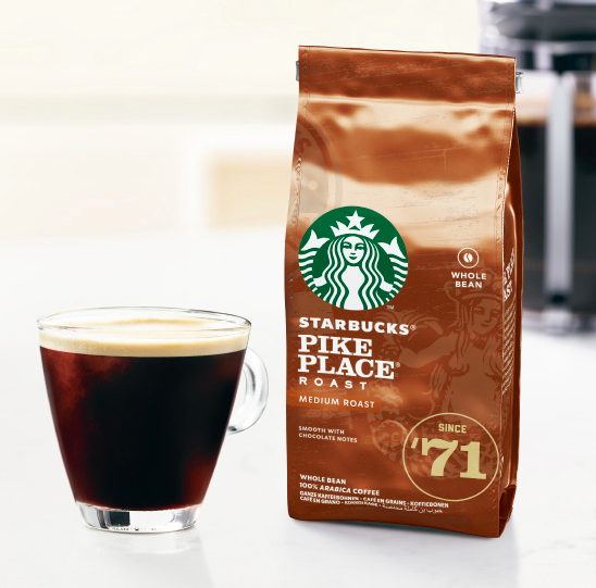 Starbucks 星巴克 Pike Place 中度烘焙研磨咖啡豆 200g39.89元包邮（需领券）