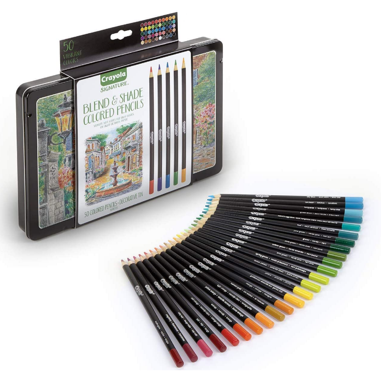 Crayola 绘儿乐 Signature系列 Blend&Shade 50色专业彩色铅笔礼盒装121.04元