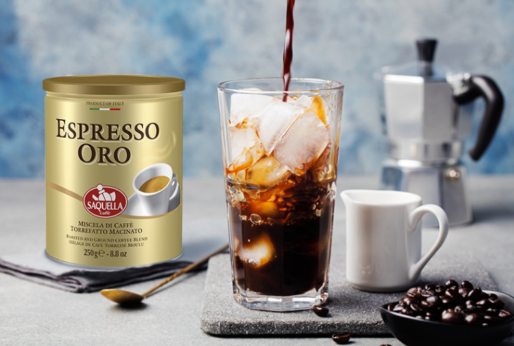 意大利高端咖啡品牌，SAQUELLA 圣贵兰 中度烘焙金罐纯黑咖啡粉 250g*2罐69元（折34.5元/罐）