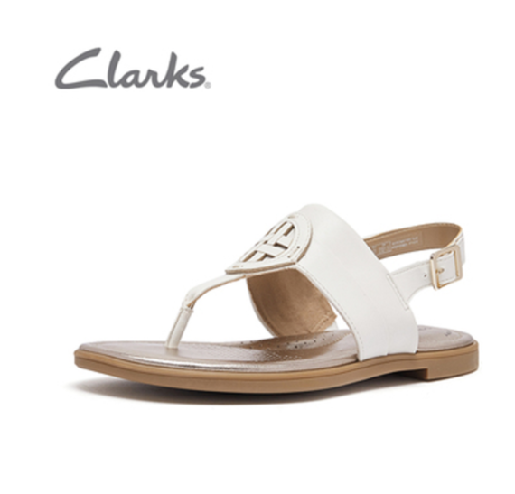 2021春夏新品，Clarks 其乐 Reyna Glam 女士平底人字夹趾凉鞋 多码247.02元