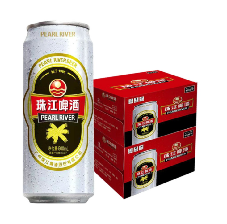 珠江啤酒 12度老珠江 500ml*24罐80元包邮（双重优惠）