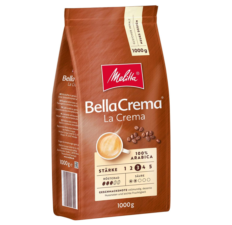 Melitta 美乐家 Bella Crema 深度烘焙 100%阿拉比卡咖啡豆 1000g新低84.42元（多款）