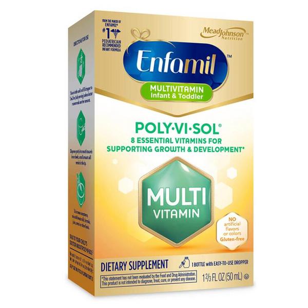Mead Johnson 美赞臣 Enfamil 铂睿 Poly-Vi-Sol 婴儿复合维生素滴剂50ML新低43.22元
