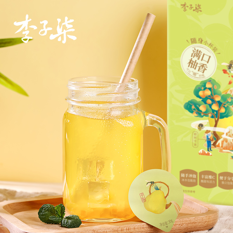 李子柒 蜂蜜柚子茶 1盒/12杯29.9元包邮（需领券）