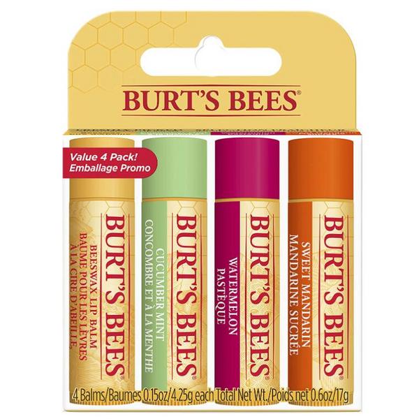 100%纯天然，Burt's Bees 小蜜蜂 经典护唇膏4.25g*4支72.04元
