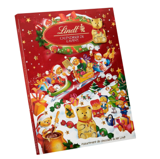 Lindt 瑞士莲 雪橇泰迪熊 圣诞日历巧克力礼盒 172g87.99元