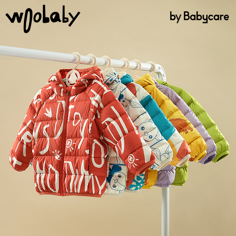 Babycare旗下高端，woobaby A类90%白鹅绒三防科尼多轻感儿童羽绒服 6色189元包邮（需领券）