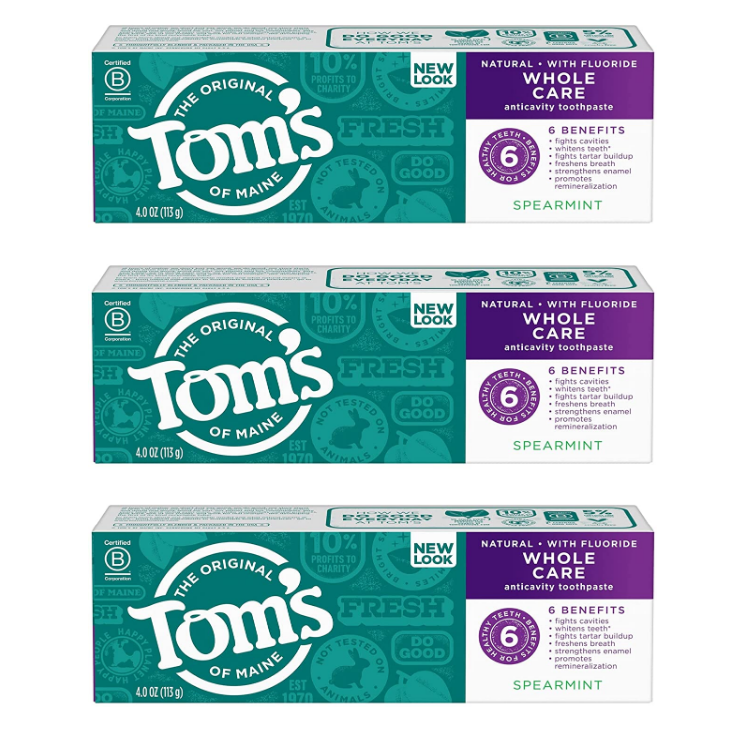 Tom's of Maine 汤姆小屋 全面护理含氟洁白牙膏113g*3支装新低70.67元
