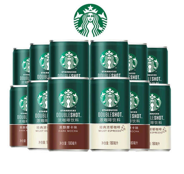 Starbucks 星巴克 星倍醇浓咖啡 180ml*12罐73.9元包邮（双重优惠）