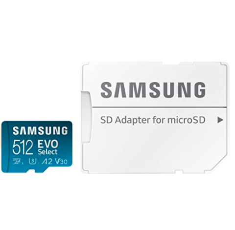 Samsung 三星 EVO Select 512GB 存储卡 带SD适配器272元（prime会员92折）