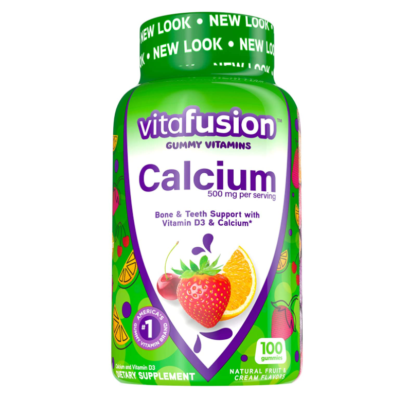 Vitafusion 小熊糖 成人钙+维生素D水果味软糖100粒87.76元