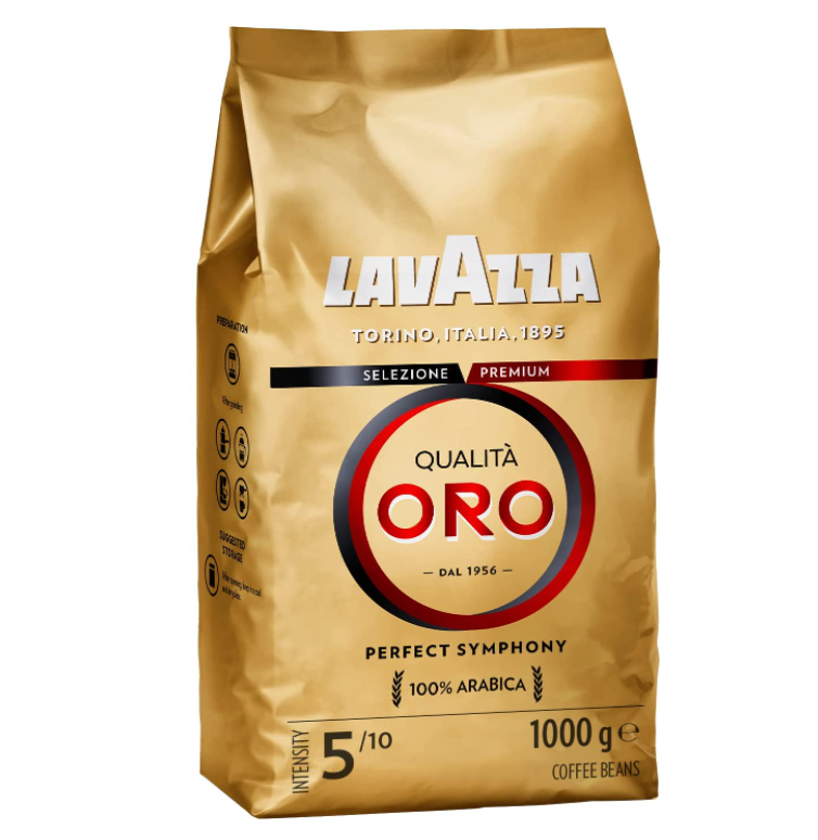 低过海淘！88会员，Lavazza 拉瓦萨 ORO欧罗金标咖啡豆 1kg*2件238.45元包邮包税（119.22元/件）