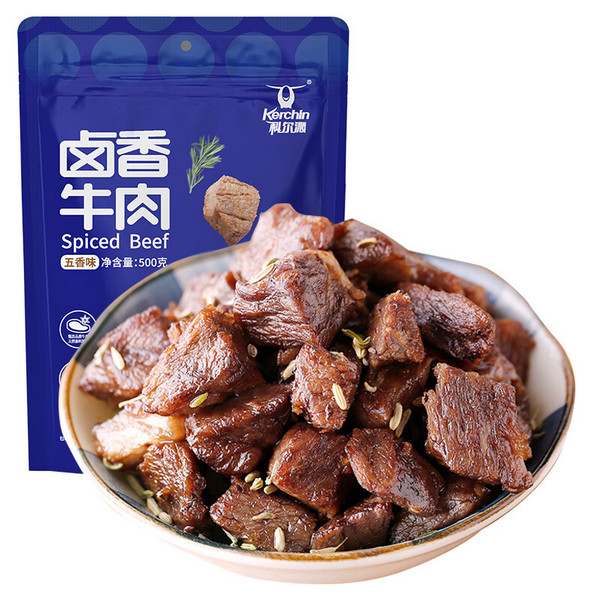 科尔沁 卤香牛肉 五香味 500g*2件106.8元包邮（53.4元/件）