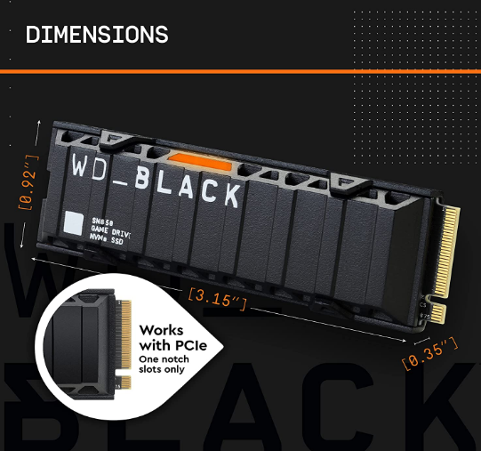 <span>0税费！</span>Western Digital 西部数据 SN850 NVMe M.2 固态硬盘 1TB (PCI-E4.0) 带散热器741.26元